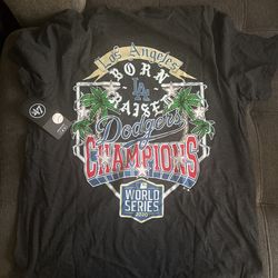 Born & Raised Dodgers Champions Tee Shirts XL Large Medium 