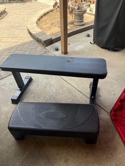 Workout  bench & workout stepper