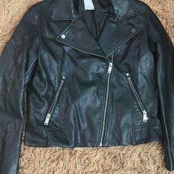 H M Leather Jacket Size M