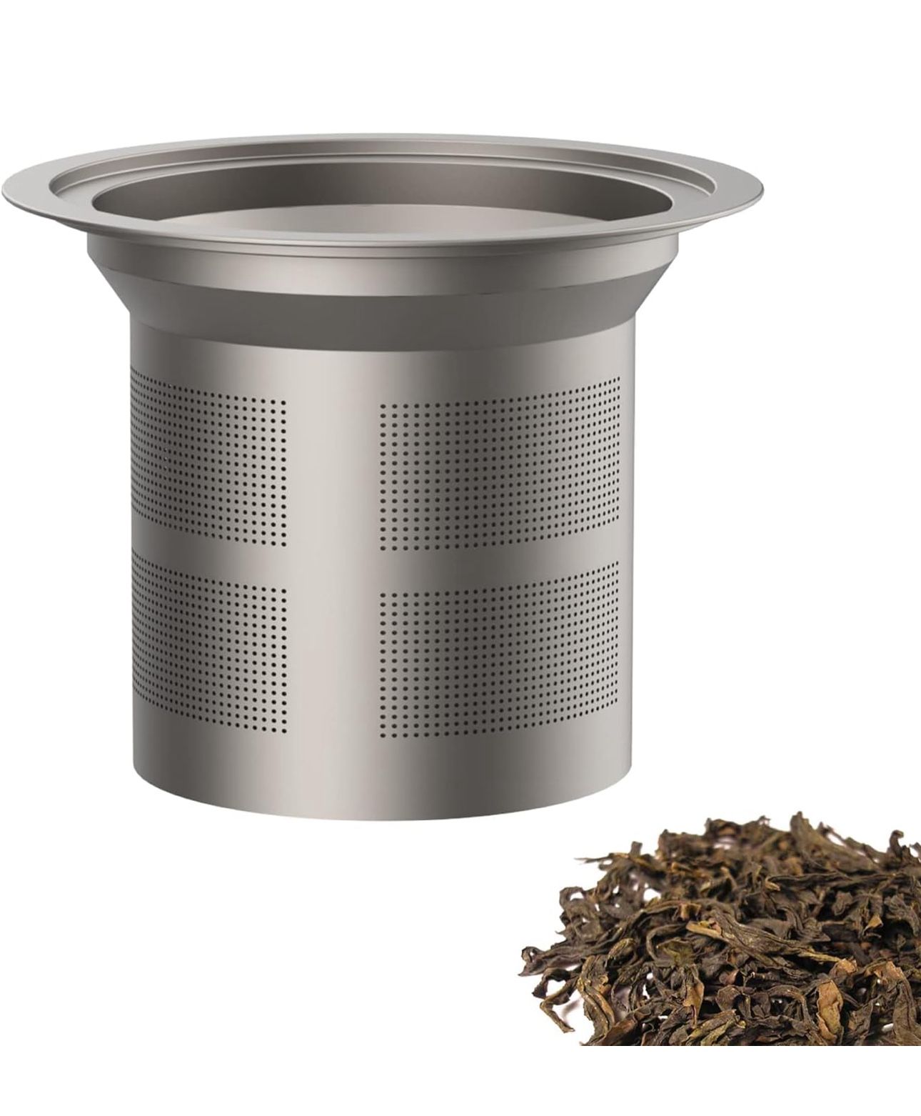 Titanium Tea Infuser, Titanium Mesh Strainer Extra Fine,for Brew Loose Leaf Tea, Ultralight Rustproof Tea Filters,Tea Coffee Infuser for Cup, Mug