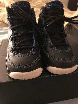 Jordan 9 retro size 6c Black leather