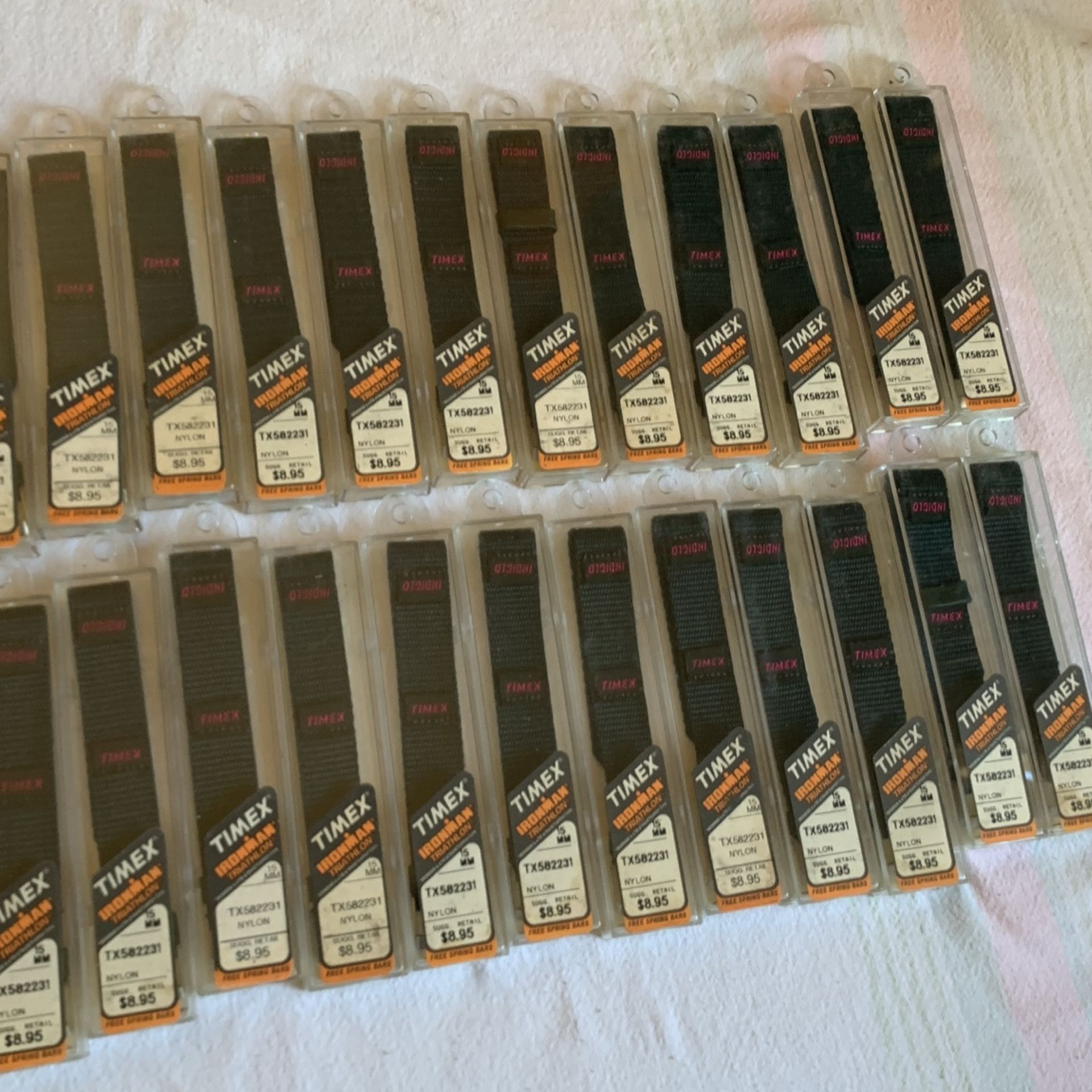 24 Timex Ironman triathlon 15 mm TX582231 Nylon straps for sale  Asking price is $204.00