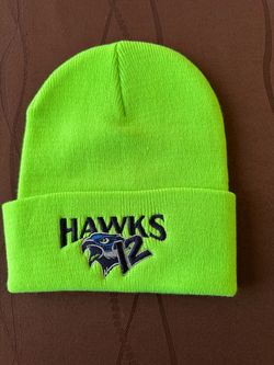 Hawks #12 Neon Green Knit Beanie