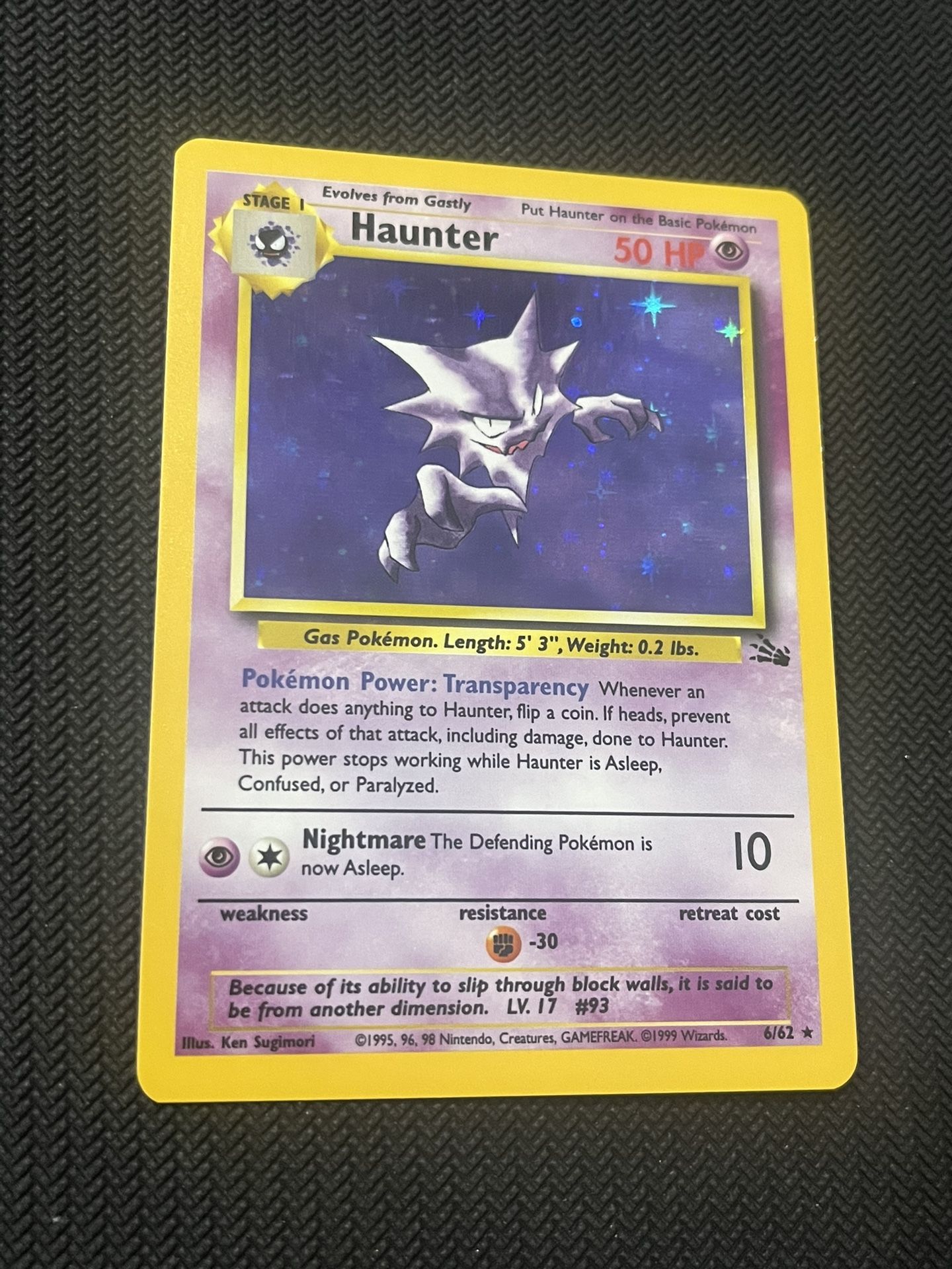 Pokemon Haunter Fossil Holo 