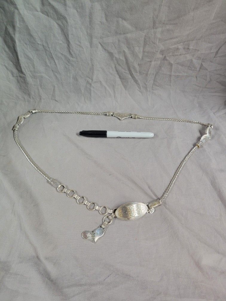 38" Decorative Metal Belt, Body Jewelry