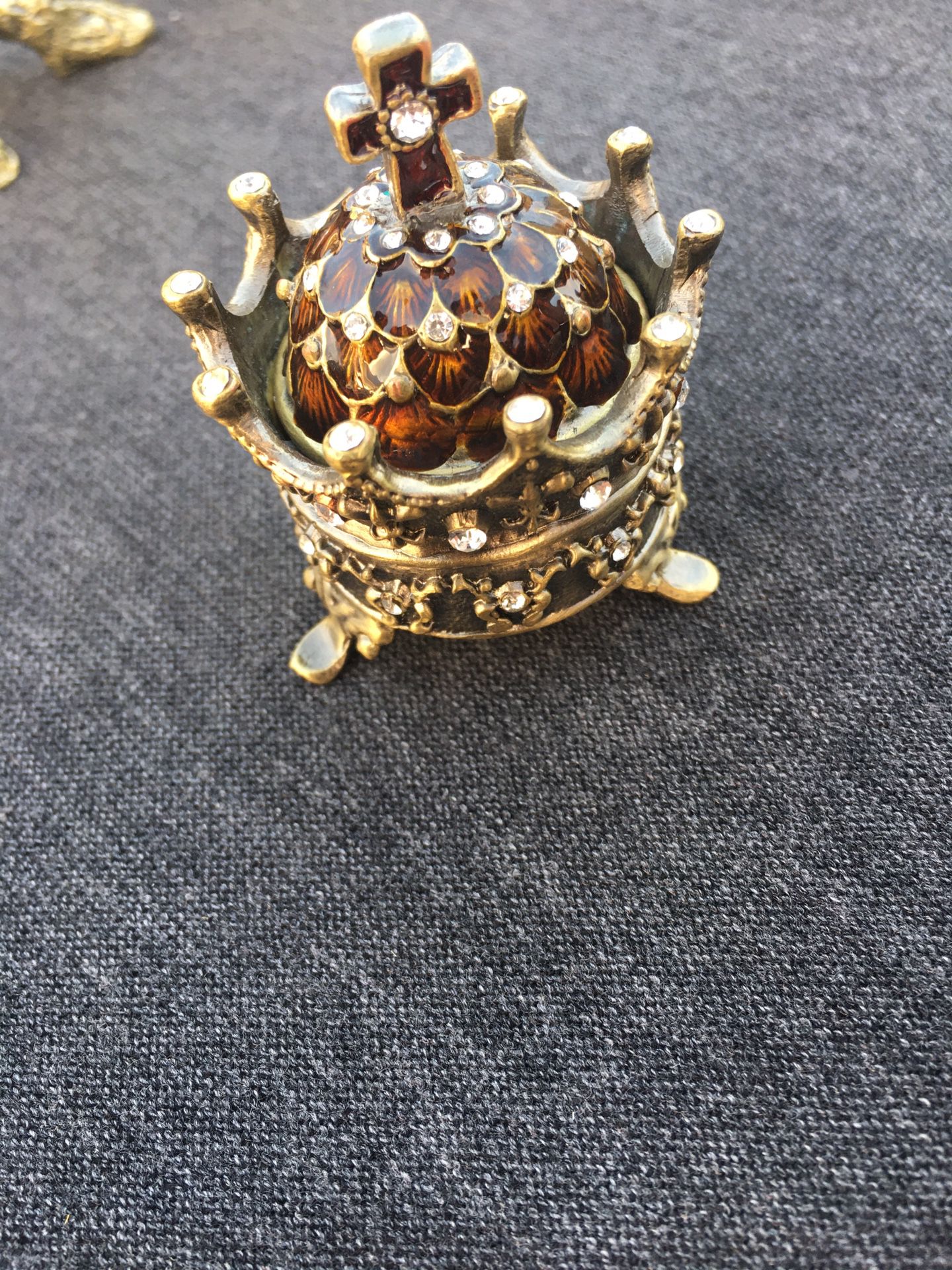 Crown jewelry box wedding ring gift Christmas girls