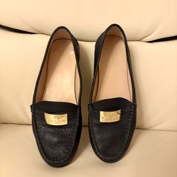 Kate Spade navy blue leather loafers, Carmen model, size 7