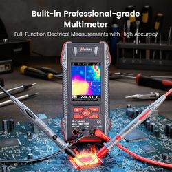 Hcalory 2-in-1 Thermal Camera and 60,000-Count High-Precision Multimeter, Thermal Imaging Camera with 240x240 TISR, Broad -68°F to 1022°F Temperature 