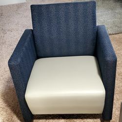 Modern or Vintage Navy Blue/Light Gray Chair