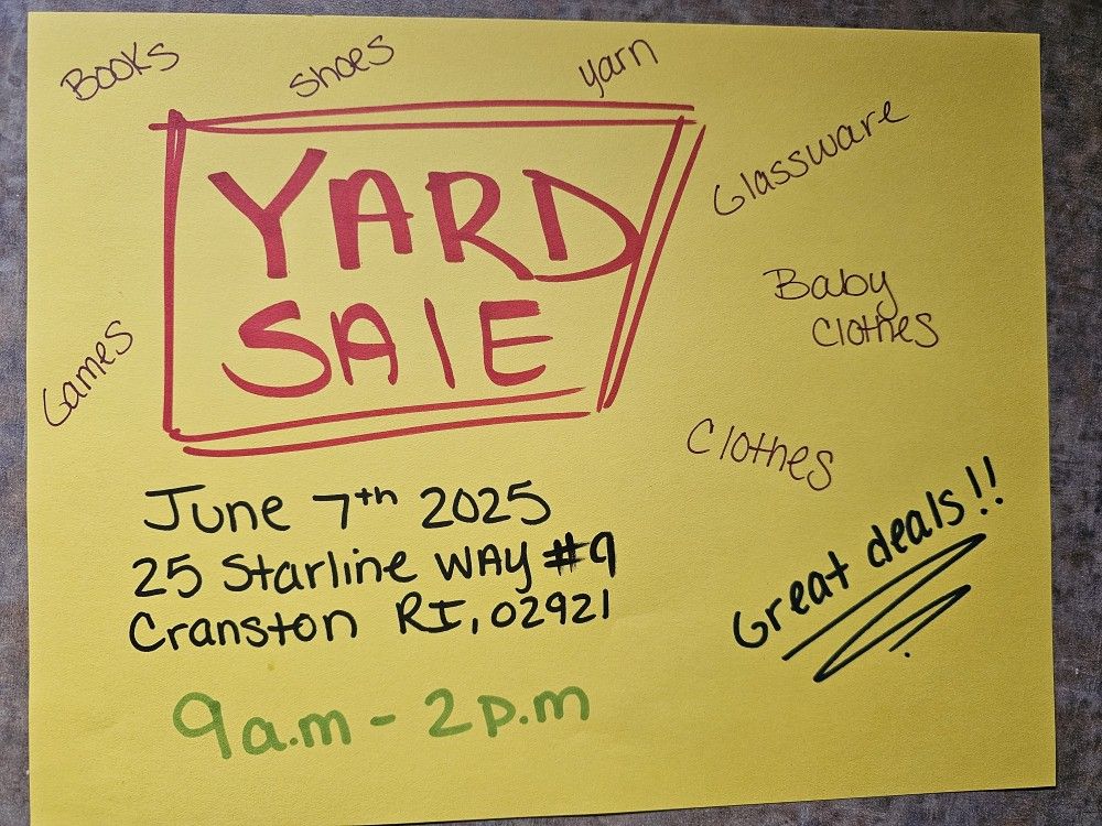 Indoor Yard Sale Cranston RI