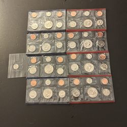 Coins - 4 Uncirculated Mint Sets in Original Mint Packaging - 1995/1996/1997/1998 – Total - 4 Sets - 41 Coins