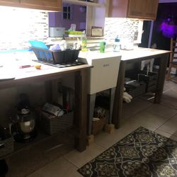 Rustic Look Counter Height Tables 