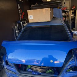 02-07 Subaru WRX STi wingless trunk wrb world rally blue spoiler wing decklid