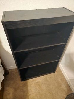 Black Wood 4-Shelf Bookcase