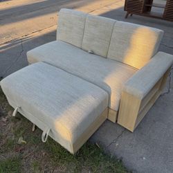 George Oliver Beige Linen Futon/Sofa