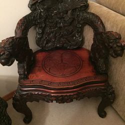 Antique Chinese Chair & Table