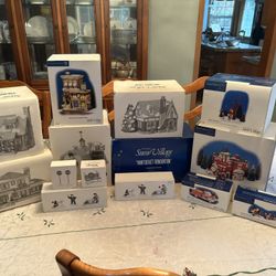 14 Piece Dept 56 Snow Village Bundle