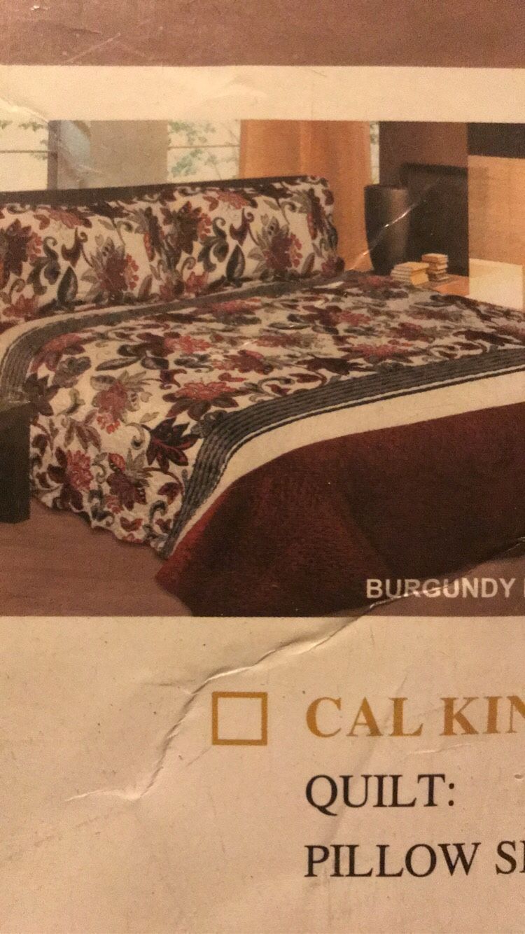 3 pcs printing plush bedspread set
