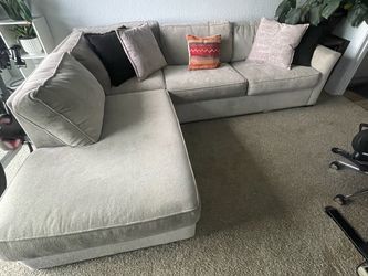 Greige Sleeper Couch with Chaise