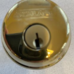 SCHLAGE Single Cylinder Deadbolt Door Lock Set/Bright Brass(NEW)