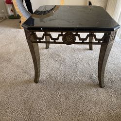 Black Marble Top Side Tables