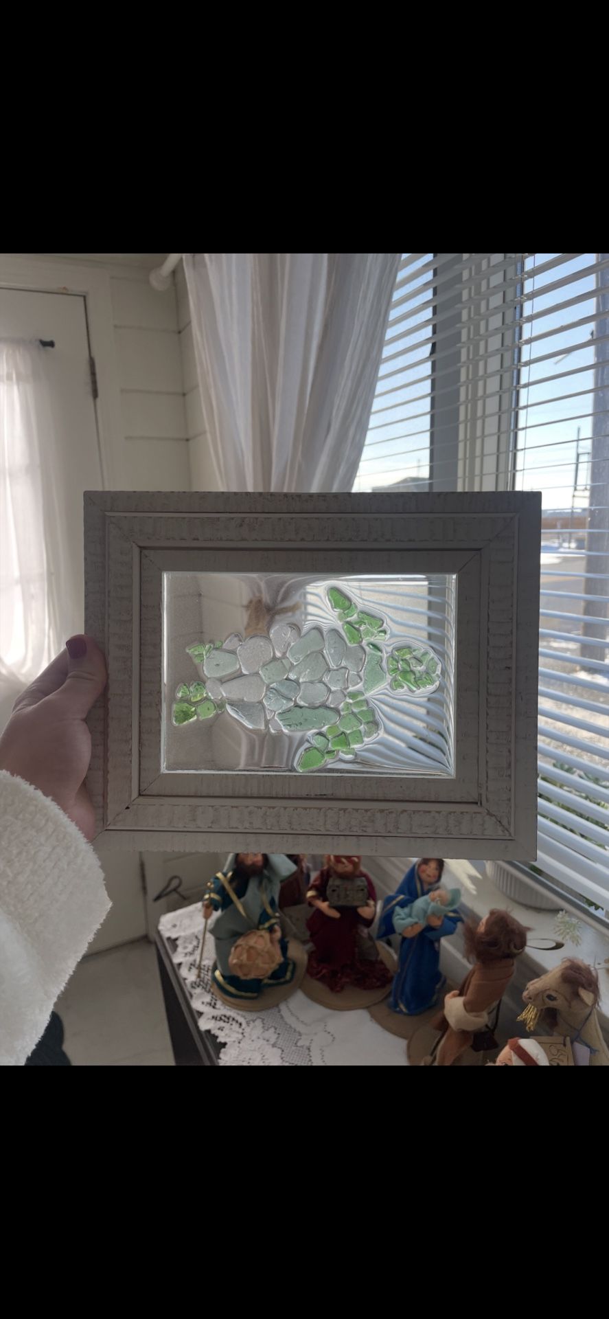 homemade seaglass art
