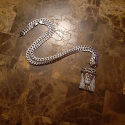 30 Inch Stearling Silver Chain With 