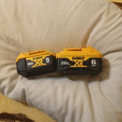 Two DeWalt Batteries 5 Ah and 6 AH $80 Firm Price , No Discount 