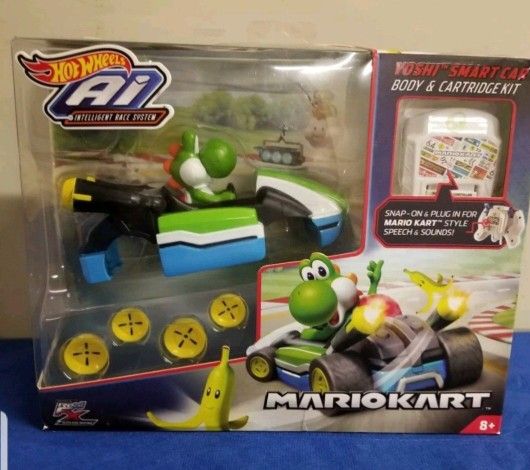 HOT WHEELS Ai MARIO KART YOSHI SMART CAR BODY & CARTRIDGE KIT