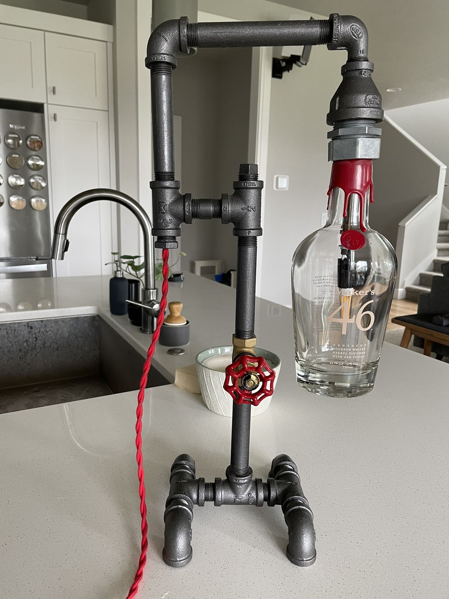 Hand Made Maker’s 46 Galvanized Pipe Industrial Lamp