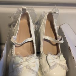 White Platform Heels Coquette 