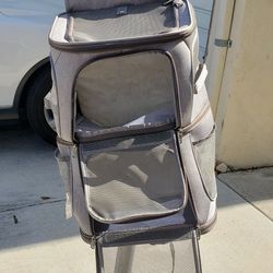 Cat Backpack Carrier for 2 Cats, Double-Compartment Pet Carrier Backpack for Two Small or One Medium Pet With Clean Washed Paddings. 