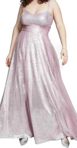 Macys by City Studios Size 7 Foil Knit Sleeveless Gown