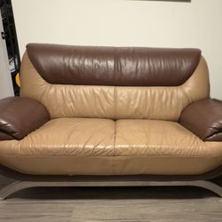 MCM Retro Style Leather Couch 