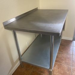 Stainless Steel Prep Table With Lower Shelf