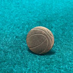 Vintage Basketball Sports Gold Tone Enamel Lapel Uniform Jacket Pin