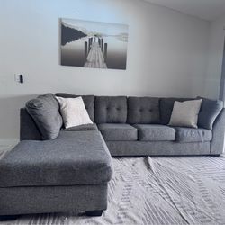 Gray living spaces sectional sofa couch sala
