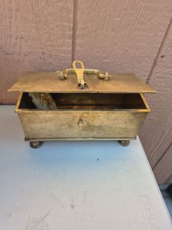 vintage solid brass box