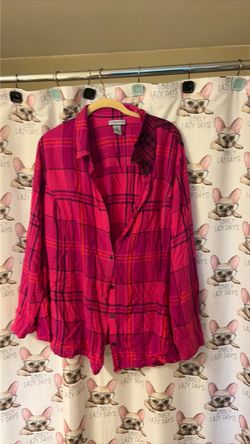 Pink Plaid Button-Down Shirt