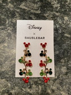 Disney x Baublebar Mickey Christmas Lights Earrings