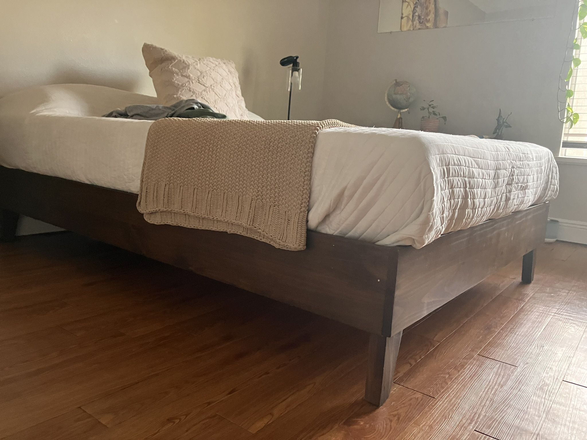Full Size Real Wood Bed Frame 