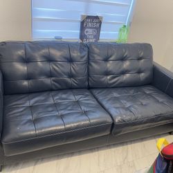 Leather Sofa Bed/ Queen Size 