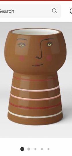 Face Flower Planter 8” New!