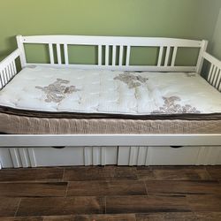 Twin Bed  With Mattress 