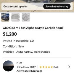 BUYER BEWARE OF SCAM M3 G80 CARBON HOOD