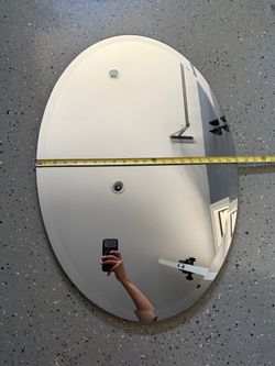 Oval Frameless Wall Mirror