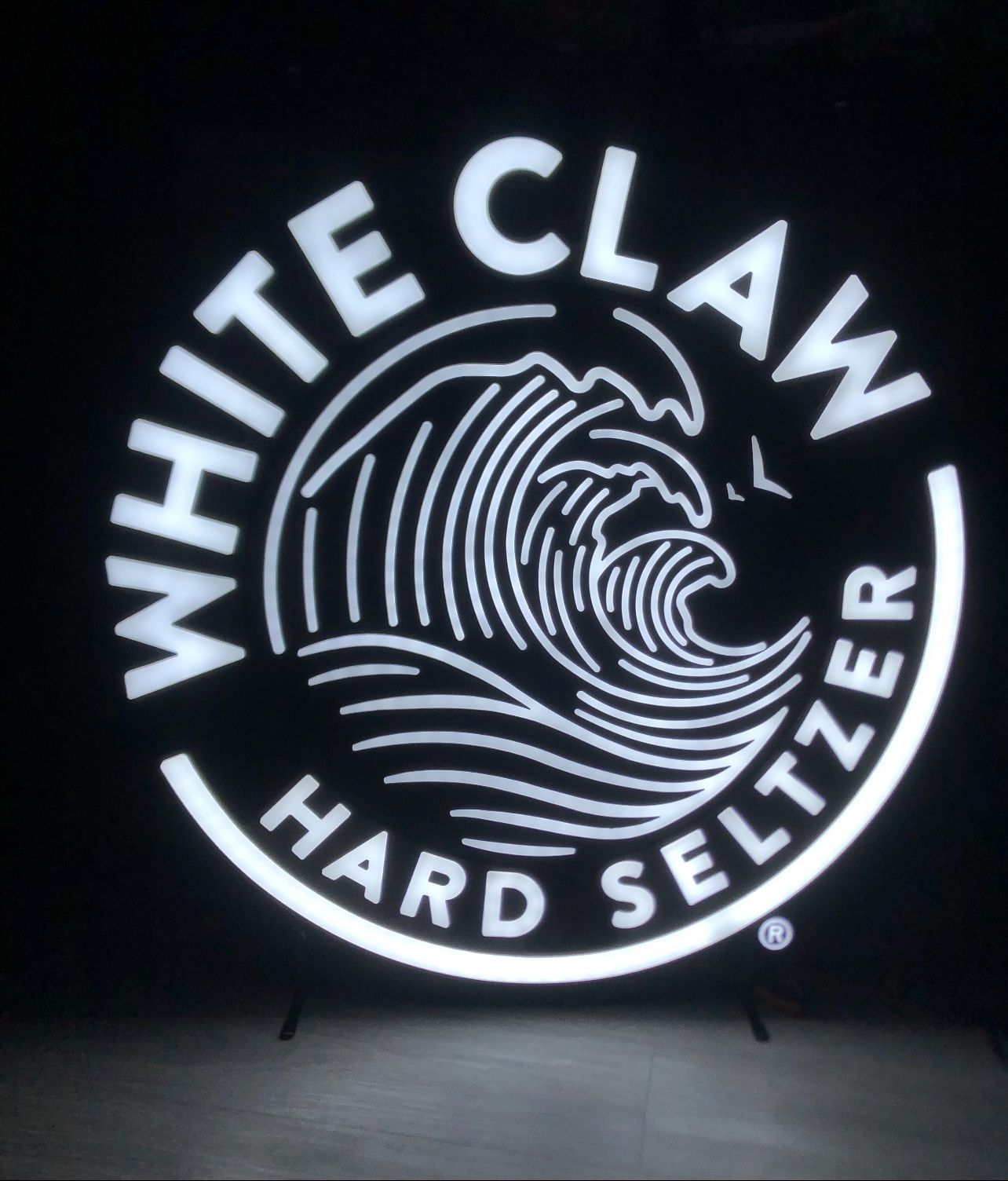White claw, hard, seltzer, LED light sign