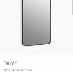 Tellin™M 22" × 34" framed mirror 