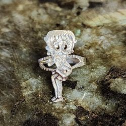 Sterling Silver Betty Boop Ring Size 5