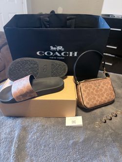 Coach slides & coach purse